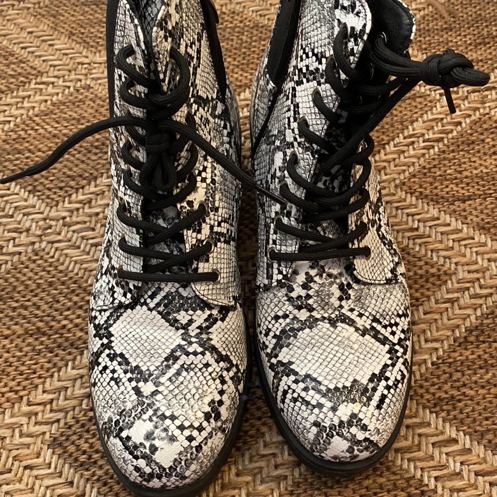 Faux Snakeskin Boots 10 - Picture 3 of 5